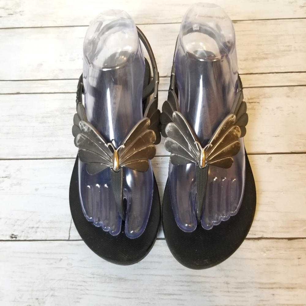 Ipanema Gisele Bundchen Butterfly Flat Thong Strap Back Sandals